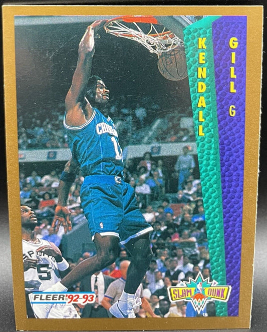 1993 Fleer Slam Dunk Kendall Gill #297 Charlotte Hornets ￼