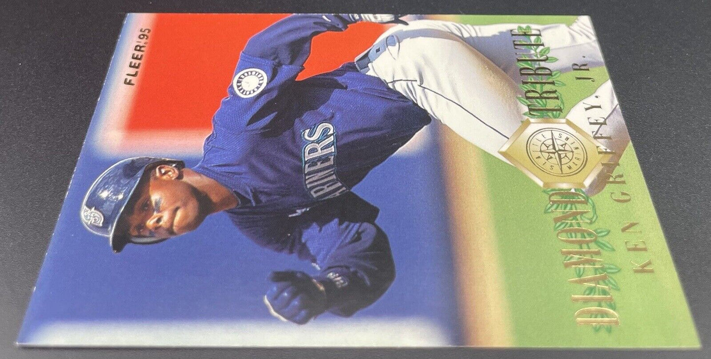 Ken Griffey Jr. #6 of 10 (1995 Fleer) Diamond Tribute Seattle Mariners HOF⚾⚾💥