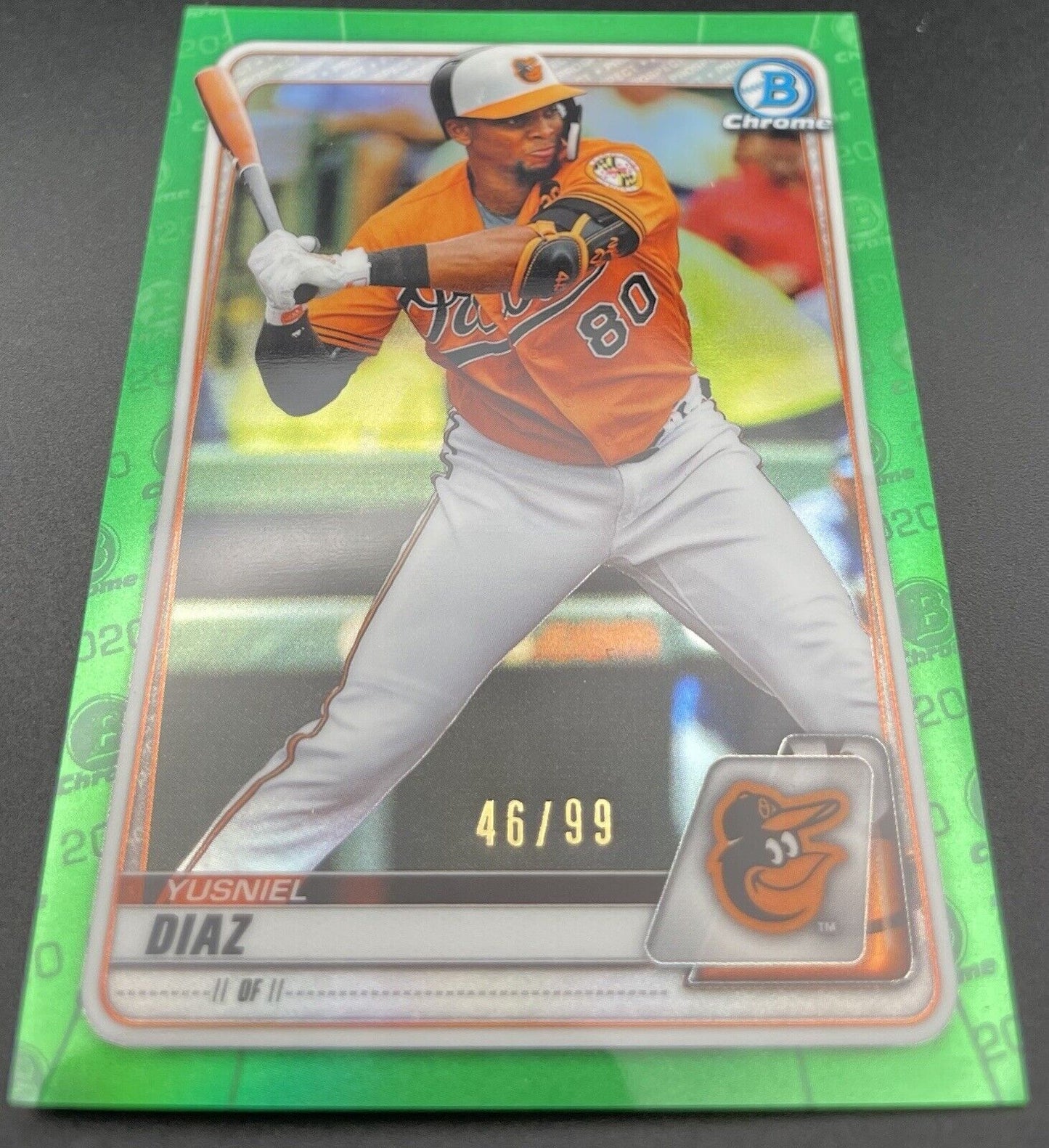 Yusniel Diaz 2020 Topps Bowman Chrome # BCP-170 Green /99 Baltimore Orioles