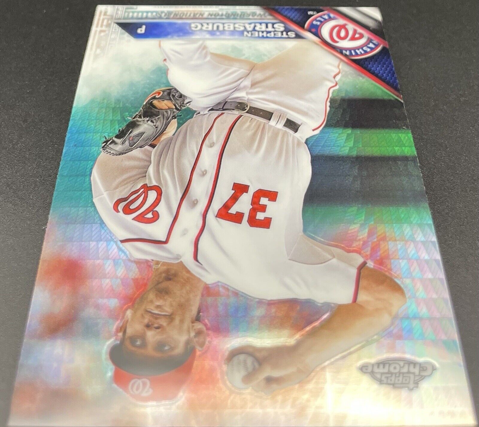 2016 Topps Chrome - Prism Refractor #40 Stephen Strasburg Washington Nationals ￼