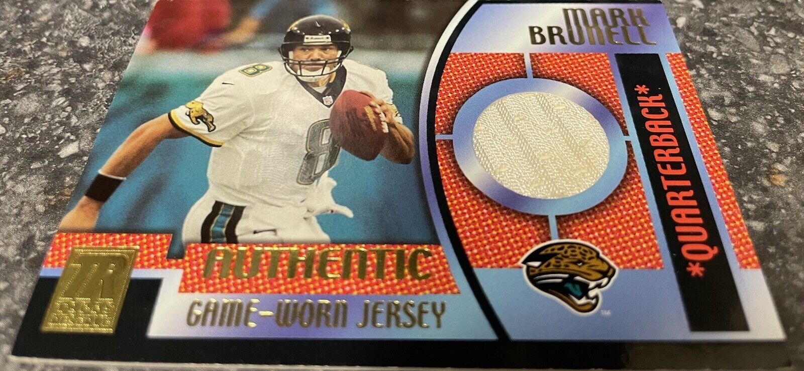 2001 Topps Reserve Mark Brunell # TRR-MB Game Worn Jersey Carolina Panthers Rare