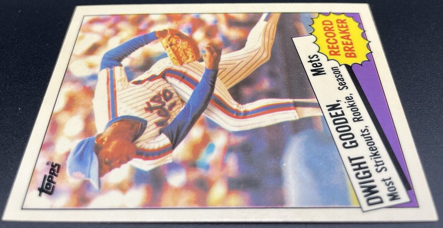 1985 Topps - Record Breaker Collector's Edition (Tiffany) #3 Dwight Gooden (RC)