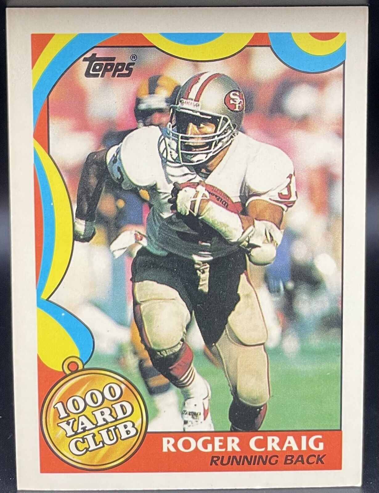 1989 Topps 1000 Yard Club #3 ROGER CRAIG Insert Card SAN FRANCISCO 49ers