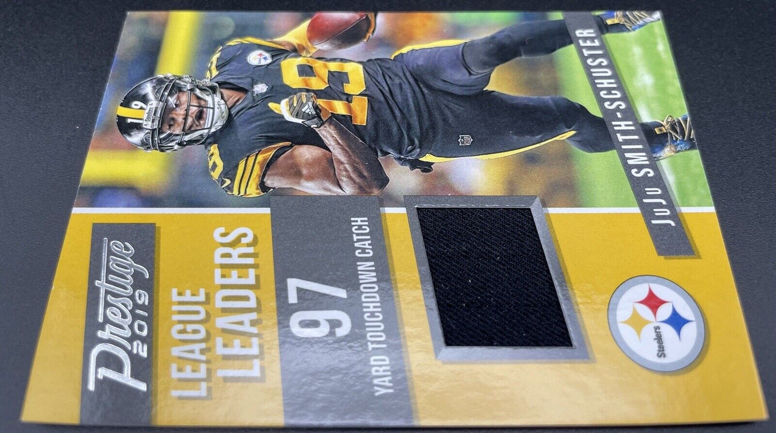 JuJu Smith-Schuster 2019 Panini Prestige League Leaders Patch #LL-JJ Steelers￼