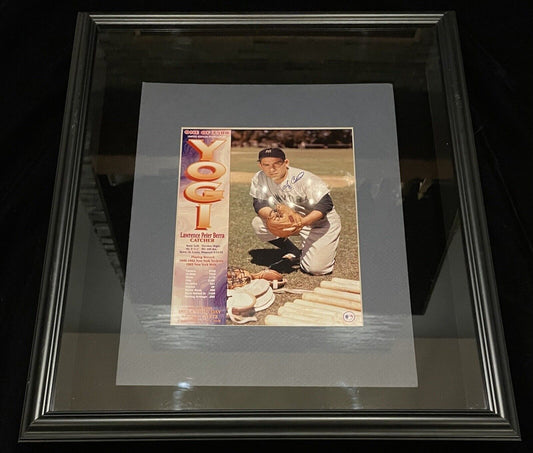 Yogi Berra Autographed COA  /7500  New York Yankees,  8/07/72  Shadowbox  HOF