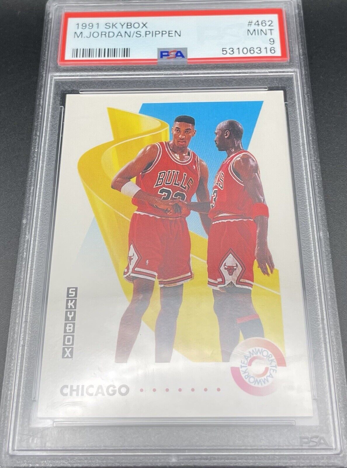 1991 Skybox Michael Jordan / Scottie Pippen  #462 Team Work Bulls 🔥🏀🔥