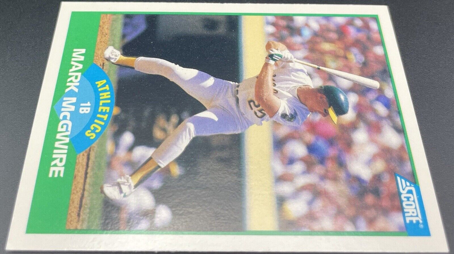 1989 Score Oakland Athletics Baseball Card #3 Mark McGwire