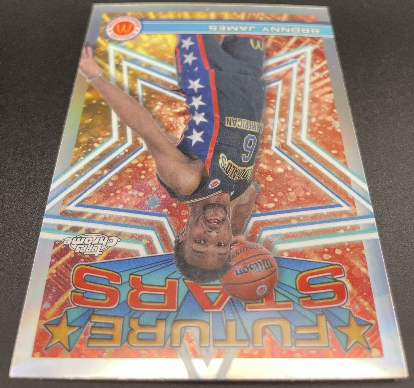 Bronny James 2023 Topps Chrome McDonald’s  All-American Future Stars #FS-10 Holo