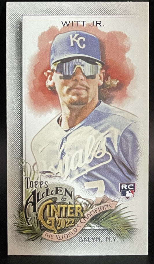 Bobby Witt Jr 2022 Topps Allen & Ginter #250 RC Kansas City Royals Mini Card Ear