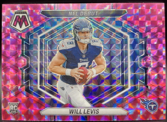 Will Levis 2023 Panini Mosaic #ND-4 Tennessee Titans Pink Camo Prizm