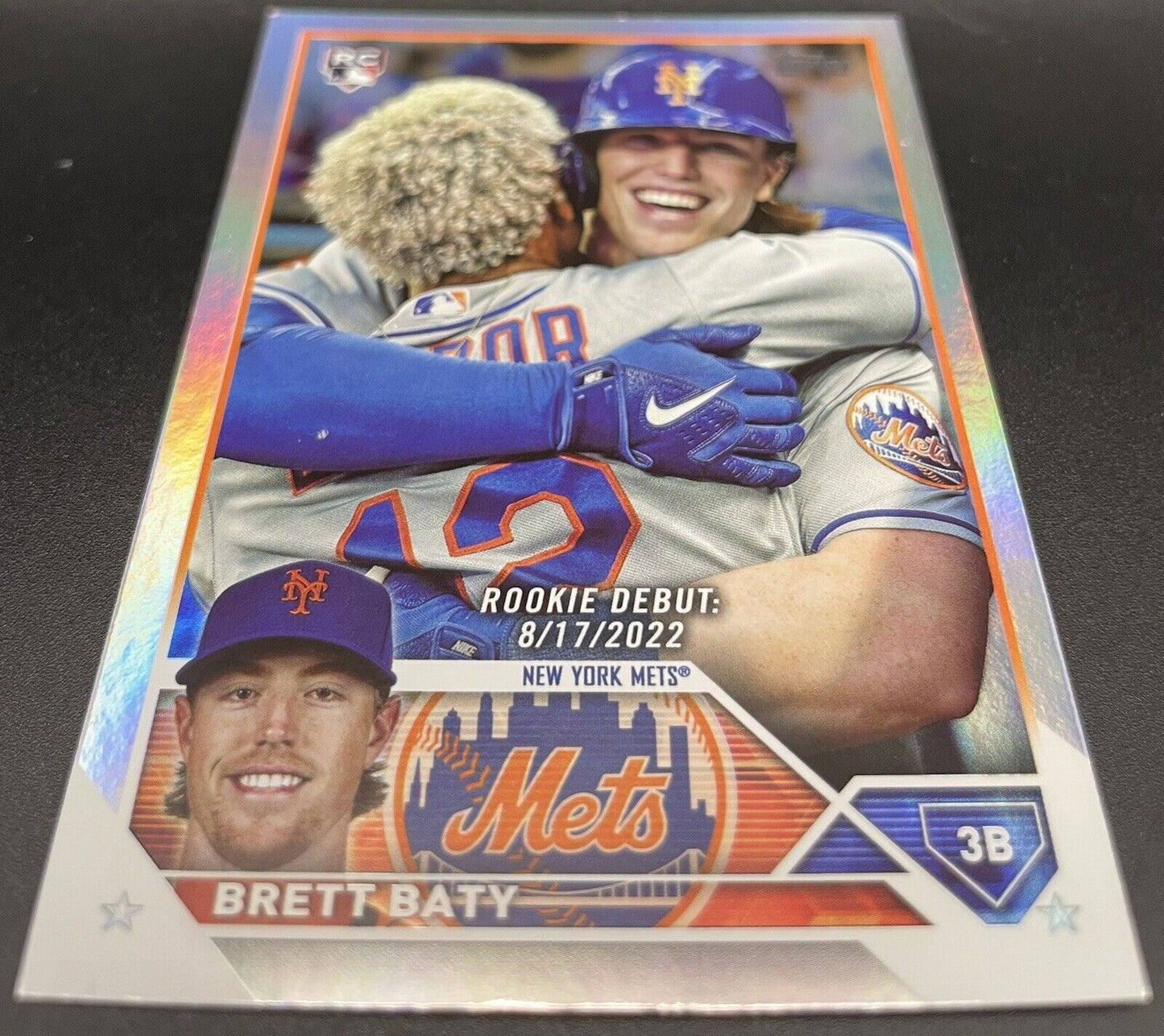 Brett Baty 2023 Topps #US158 Chrome RC New York Mets