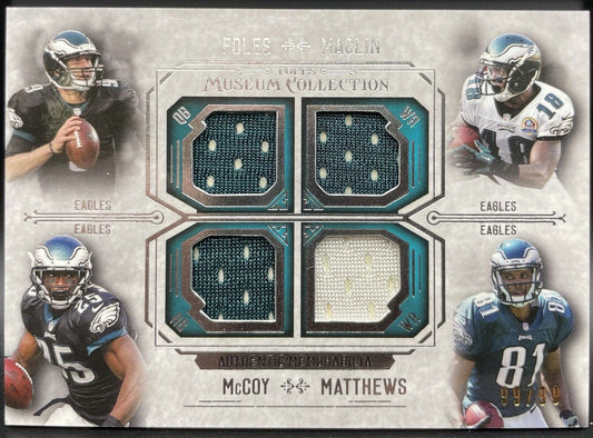 Nick Foles, LeSEAN McCoy, 2014 Topps Museum Collection #FPQR-FMMM PATCH, Eagles