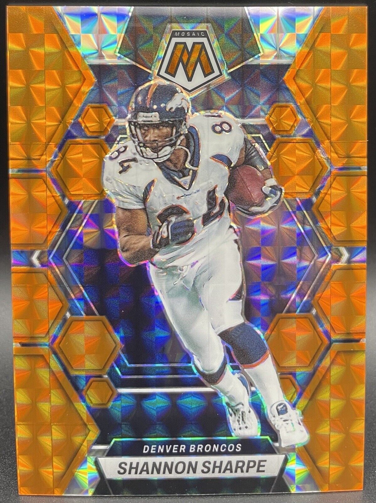 2023 Panini Mosaic Football Shannon Sharpe Orange Mosaic /199 #72 Color Match🔥