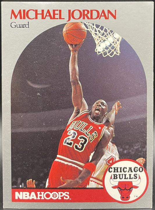 Michael Jordan 1990 NBA Hoops #65 Silver Chicago Bulls