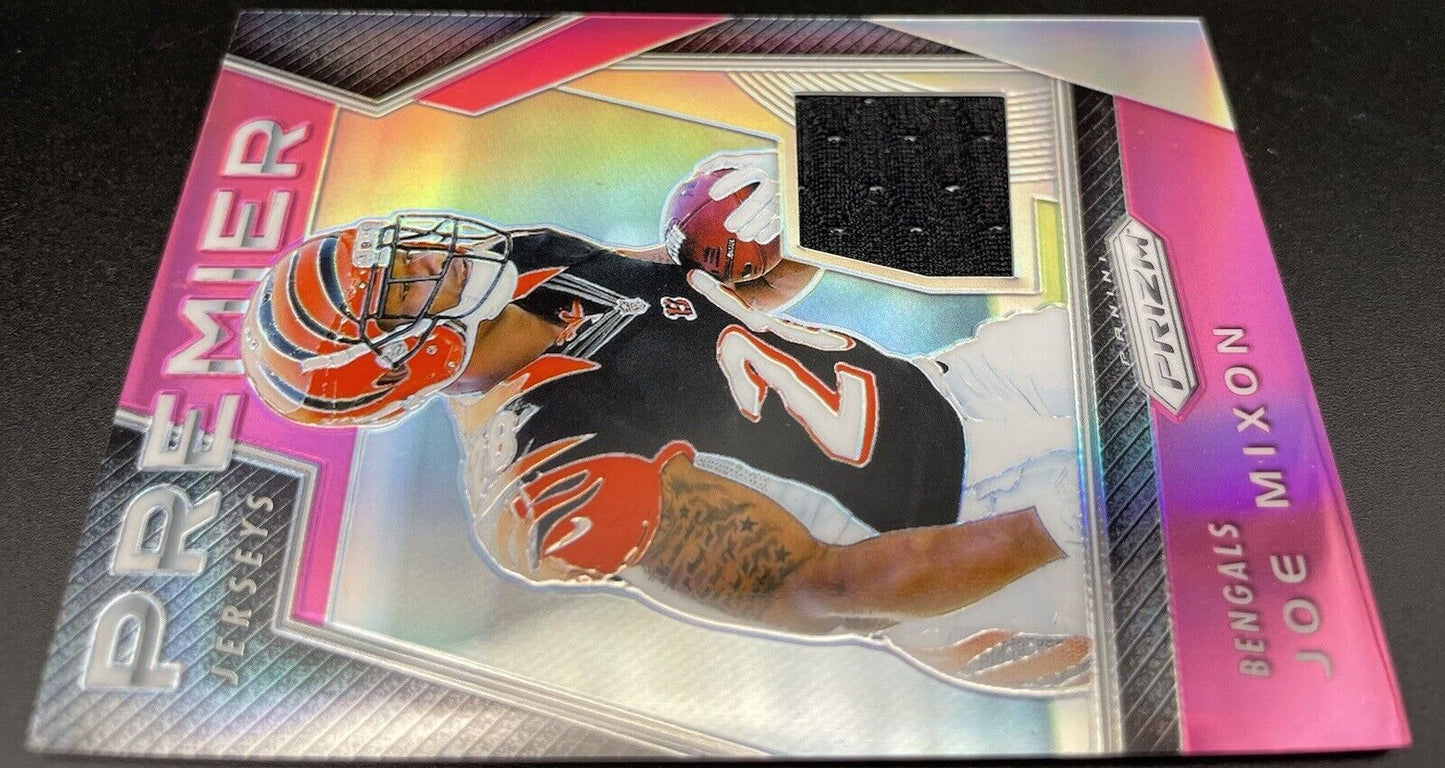 Joe Mixon 2017 Panini Prizm Patch, RC, Pink #18 Cincinnati Bengals🔥🔥💥🏈