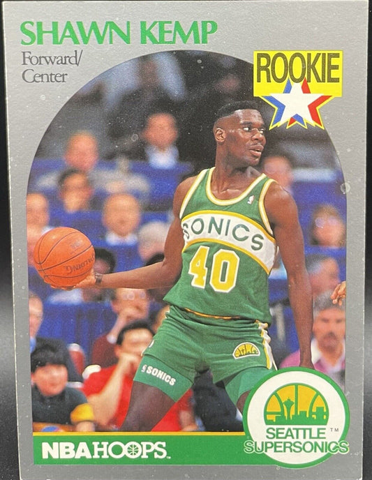 1990-91 NBA Hoops - #279 Shawn Kemp Rookie Card Seattle Supersonics ￼