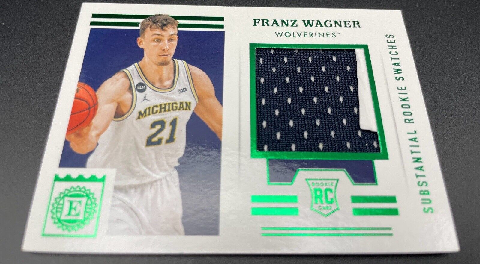 Franz Wagner 2021 Panini Chronicles Draft Picks #ESS-FW (RC) Patch Wolverines