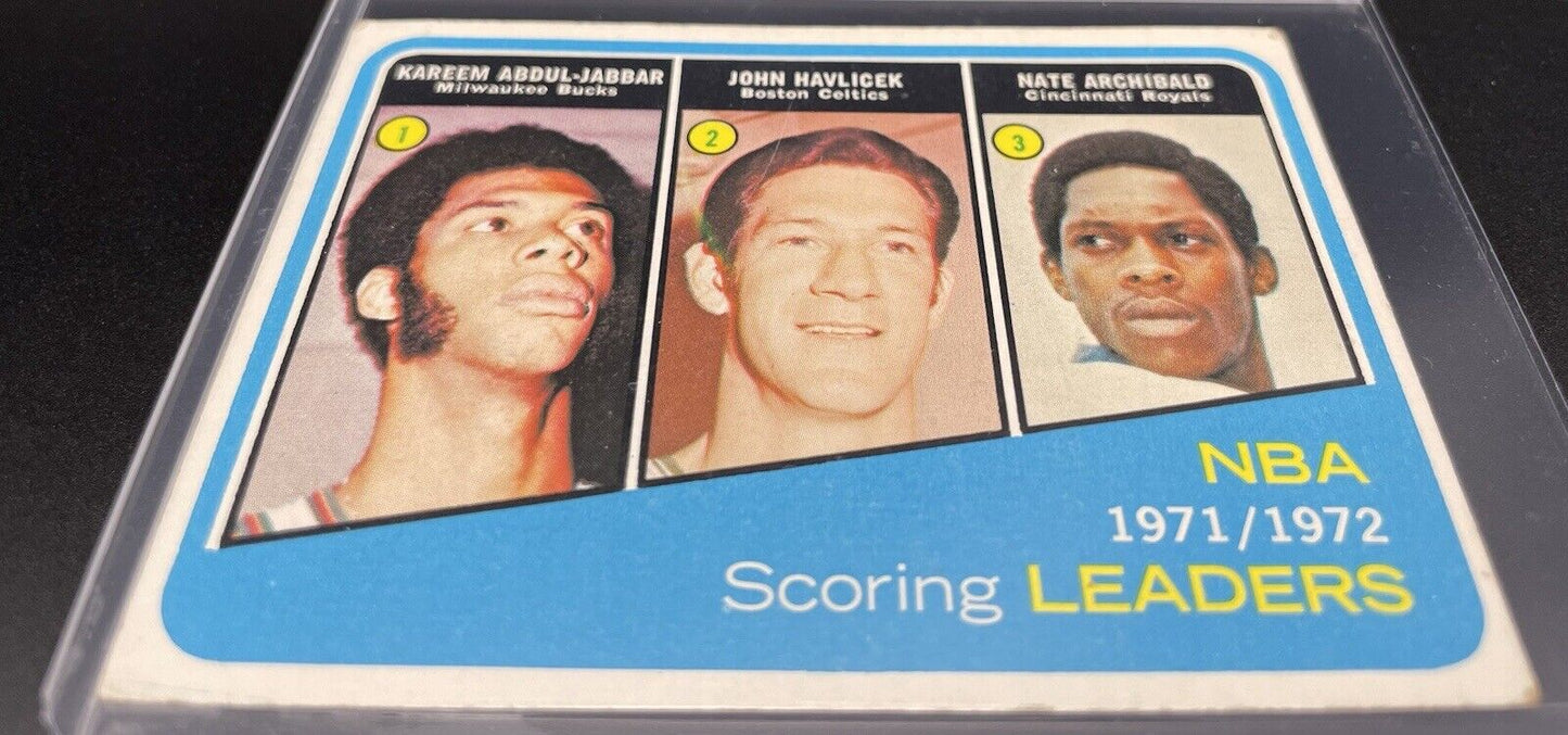 K.ABDUL-JABBAR / HAVLICEK / N.ARCHIBALD 1972-73 TOPPS 71-72 NBA SCORING LEADERS