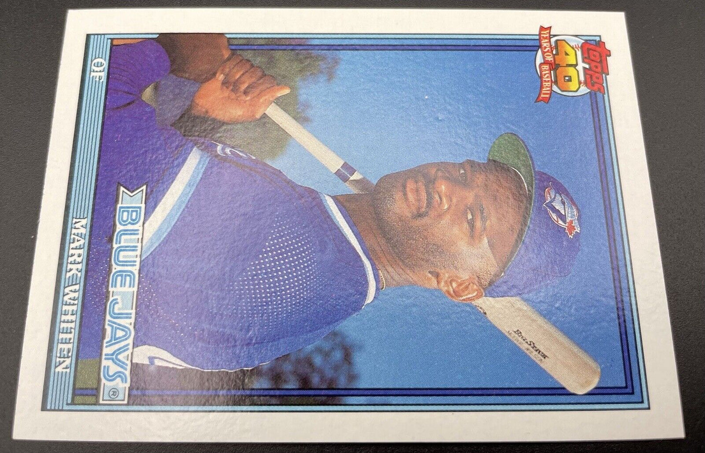 Mark Whiten 1991 Topps #588 ERROR Hand Toronto Blue Jays