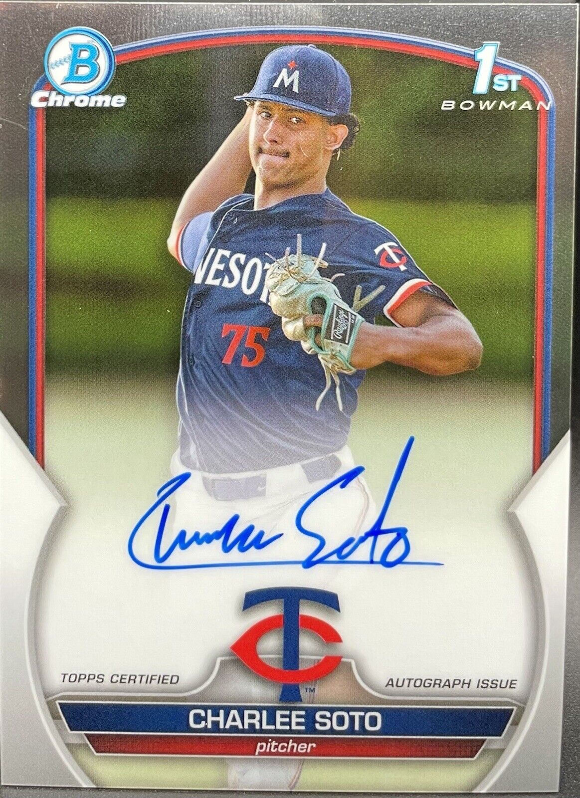 2023 Topps Charlee  Soto  1st Bowman Chrome #CDA-CS AUTO / RC  Minnesota Twins🔥