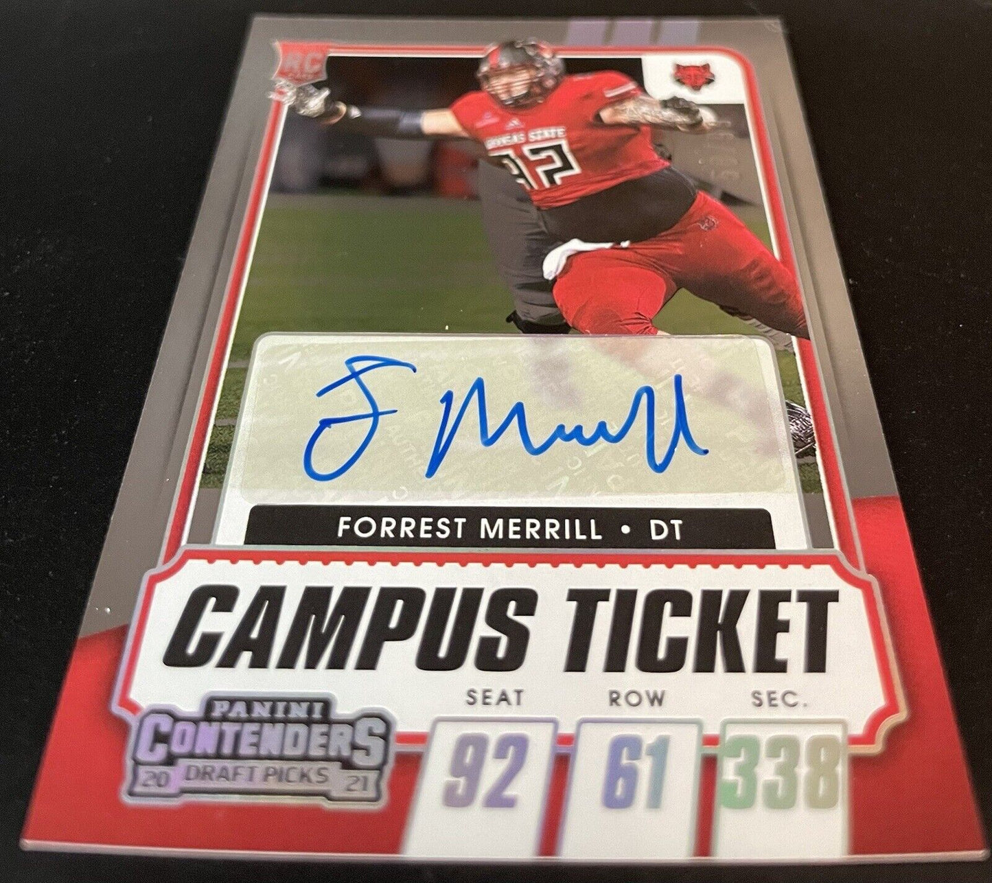 Forrest Merrill 2021 Panini Contenders #263 RC Autograph /99 Denver Broncos