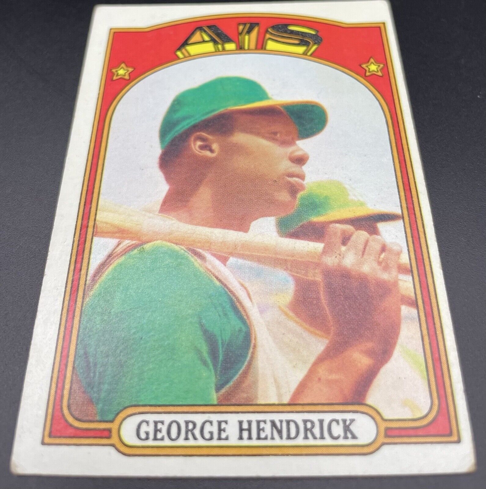 George Hendrick 1972 Topps #406 World Champions Oakland Athletics