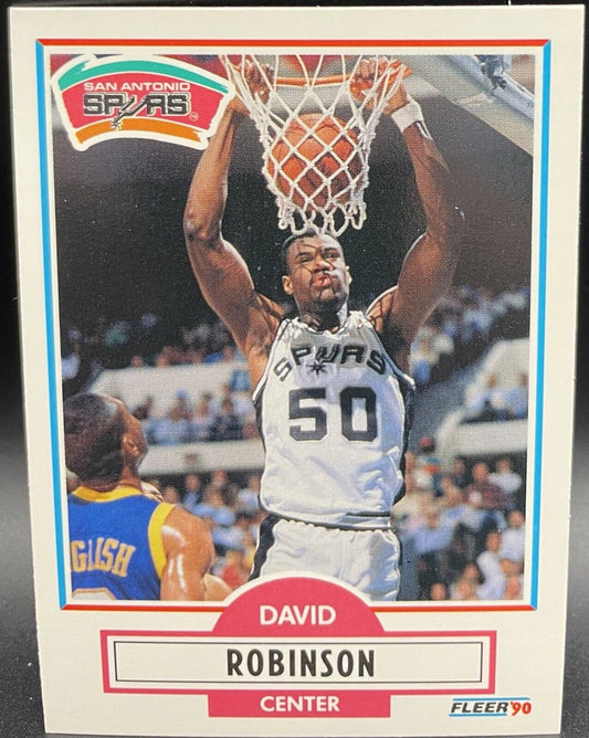 David Robinson 1990-1991 1st Fleer card #172 RC Rookie San Antonio Spurs HOF 