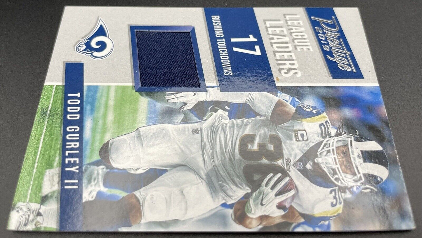 Todd Gurley II 2019 Panini Prestige #LL-TG Patch Los Angeles Rams he didn’t know