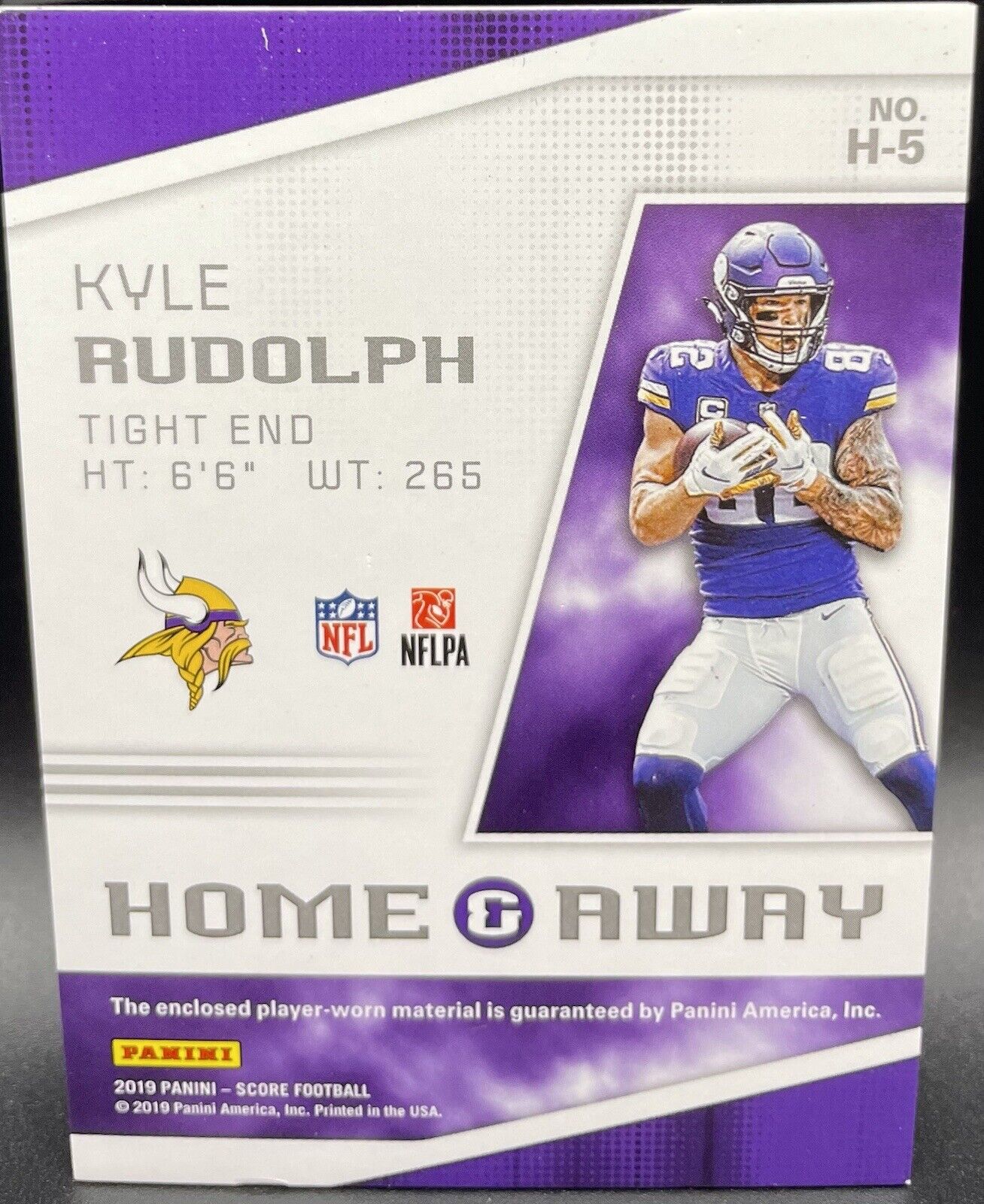 2019 Score - Home and Away: Home #H-5 Kyle Rudolph (MEM)