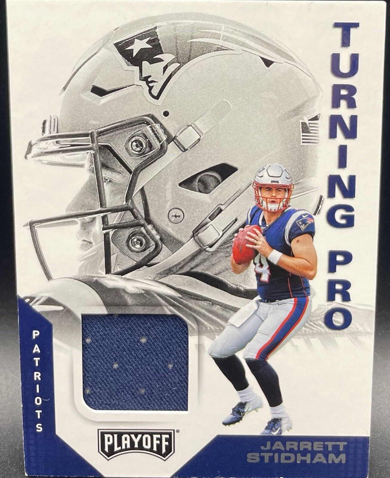 2019 Panini Playoff - Turning Pro Memorabilia #TP-17 Jarrett Stidham (MEM, RC)