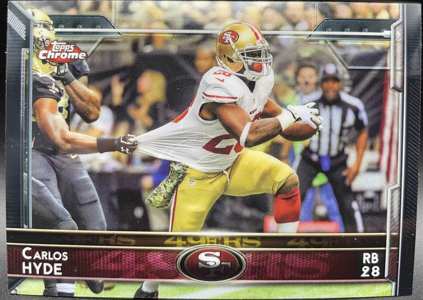 2015 Topps Chrome Carlos Hyde #64 San Francisco 49ers🔥🏈🔥