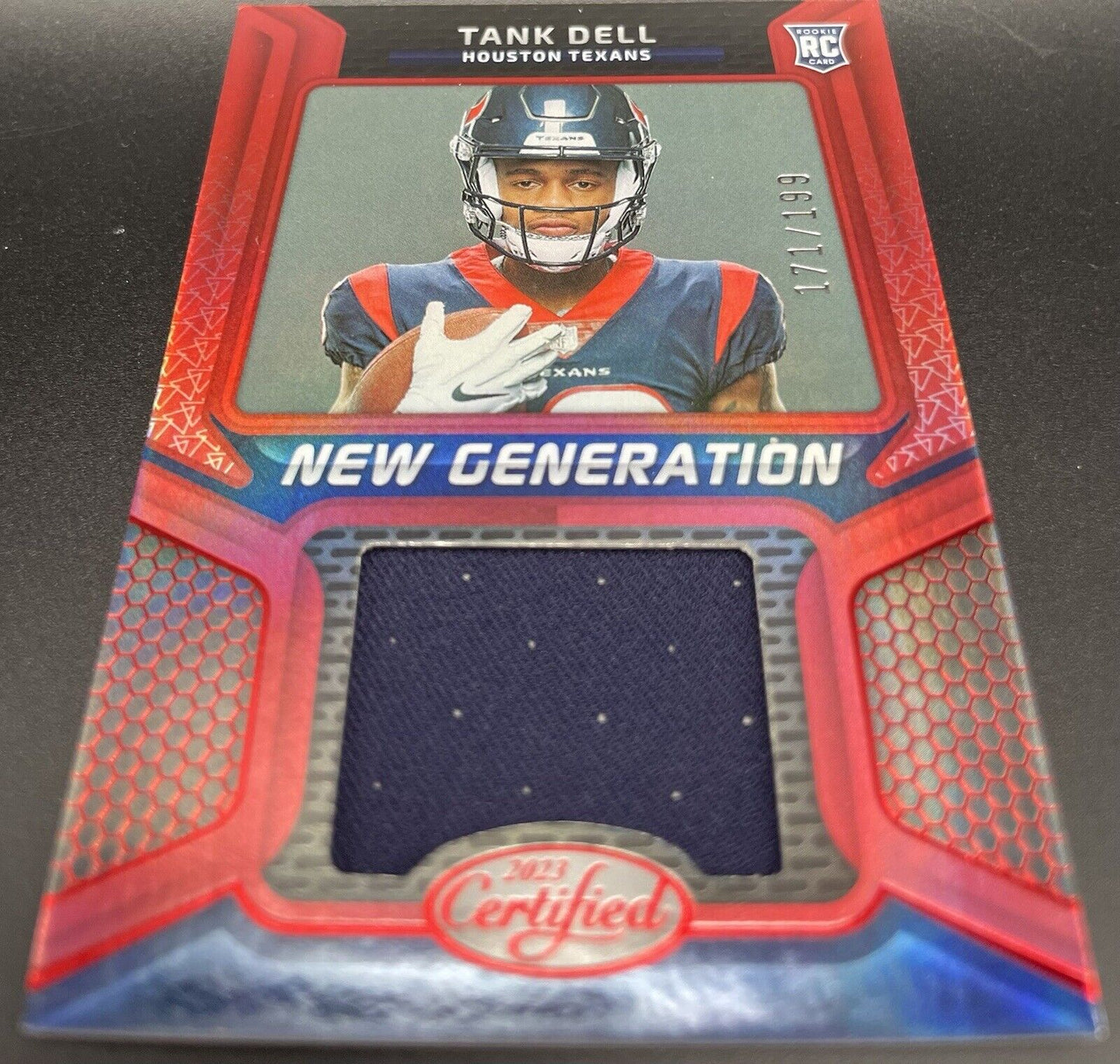 2023 Panini Certified - New Generation Jerseys Mirror Red #NGJM-21 Tank Dell RC