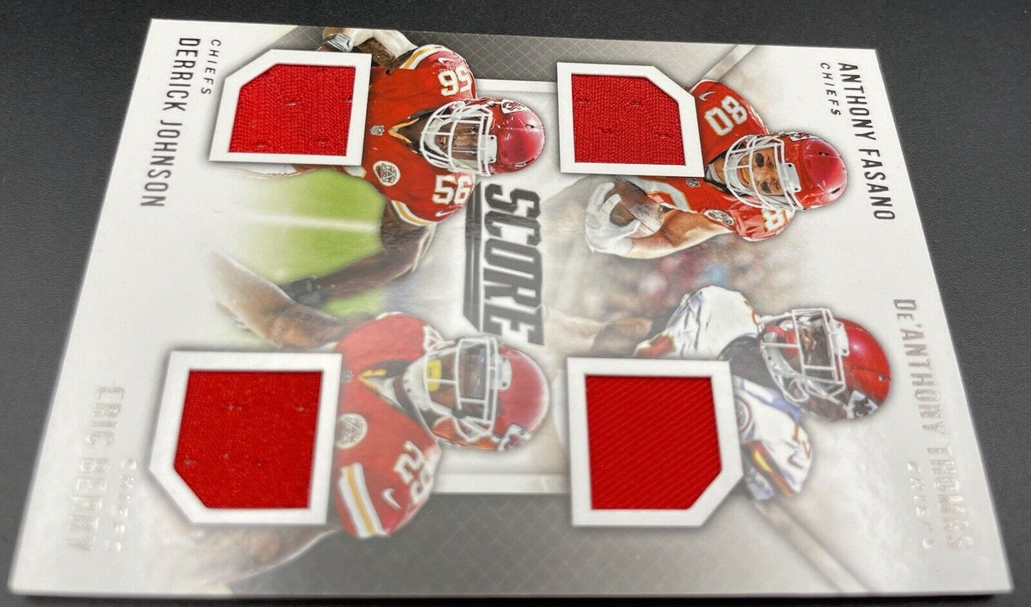 Anthony Fasano, De’Anthony Thomas 2015 Panini Score #QJ-KC Quad Patch Kansas...