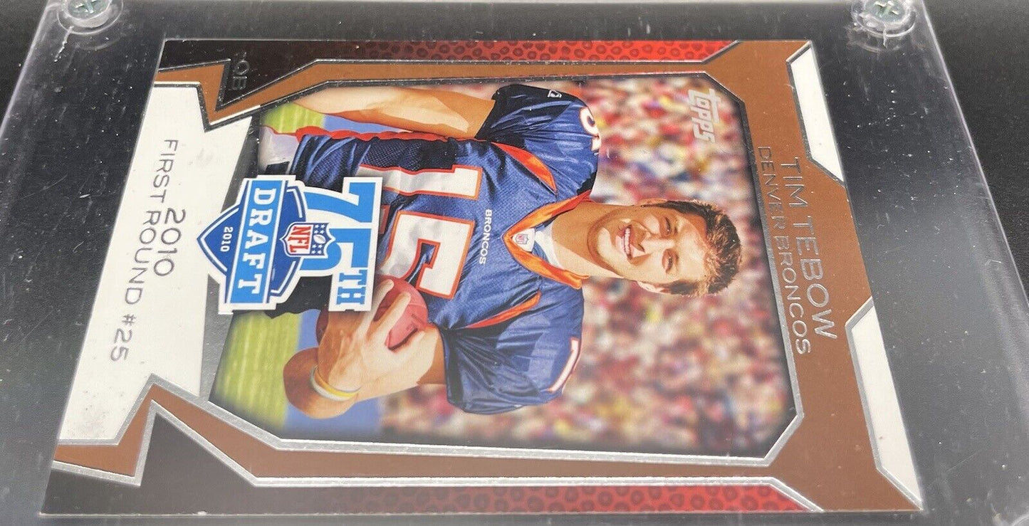 Tim Tebow 2010 Topps 75th Draft #75DA-12 Denver Broncos first Round #25 