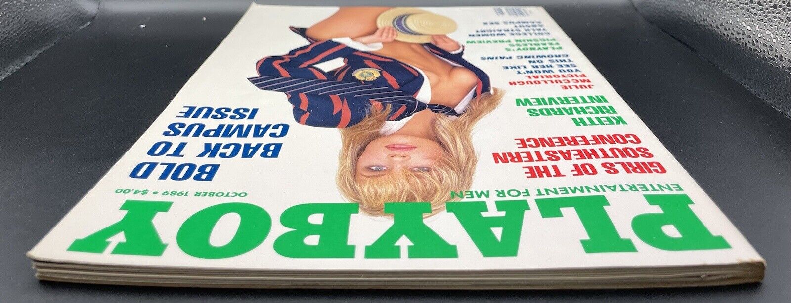 Playboy Magazine October 1989 Pamela Anderson Julie McCullough, Keith Richards