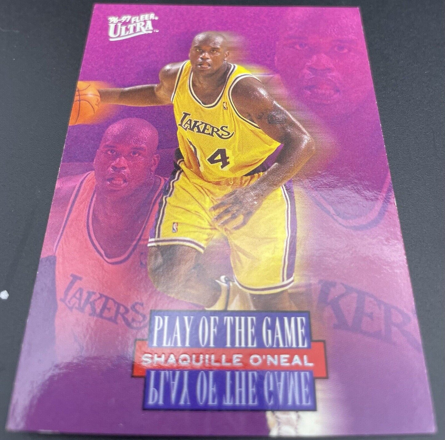 Shaquille O’Nneal 1997 Fleer Ultra #296 Player Of The Game LA Lakers Pink