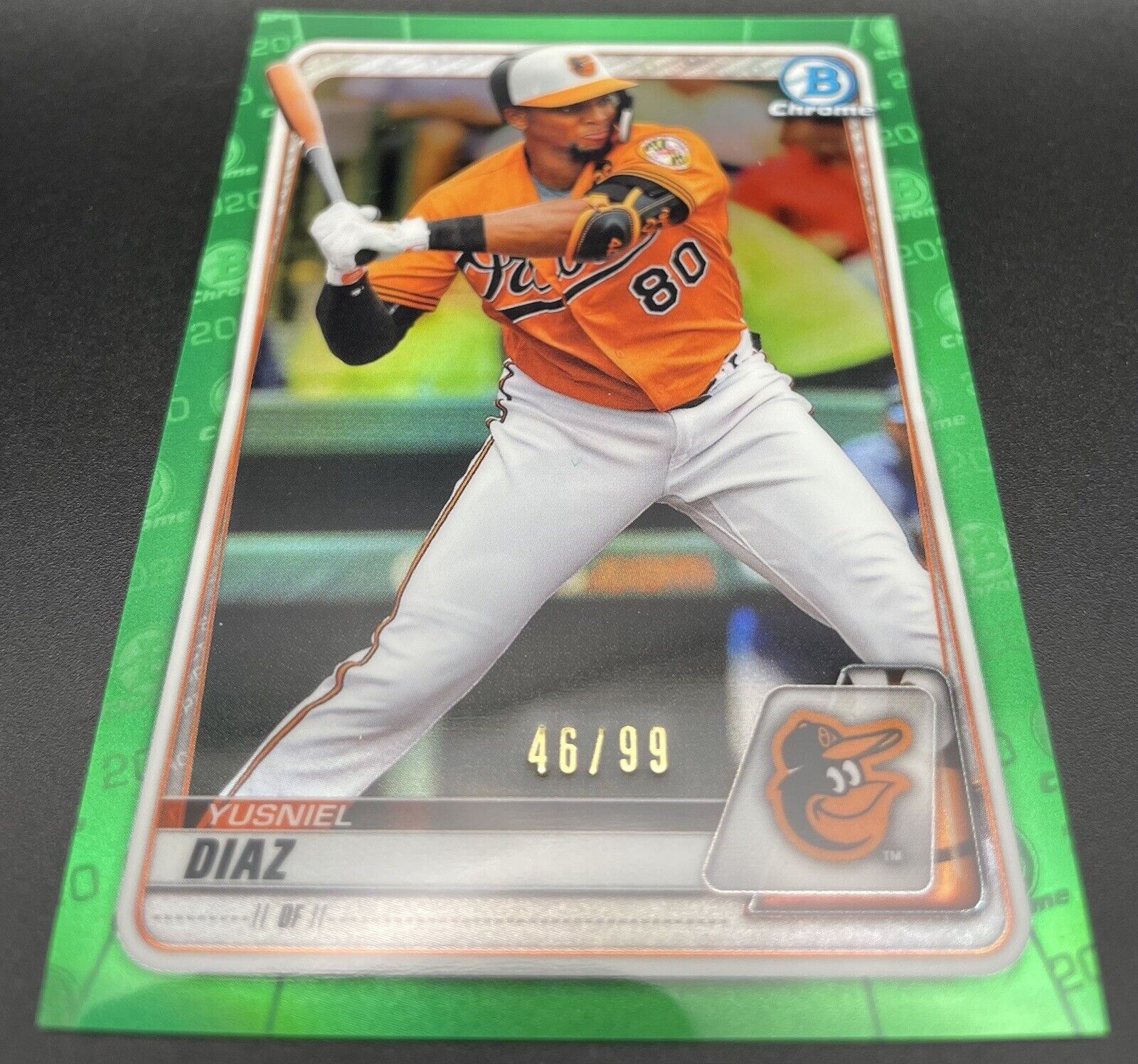 Yusniel Diaz 2020 Topps Bowman Chrome # BCP-170 Green /99 Baltimore Orioles