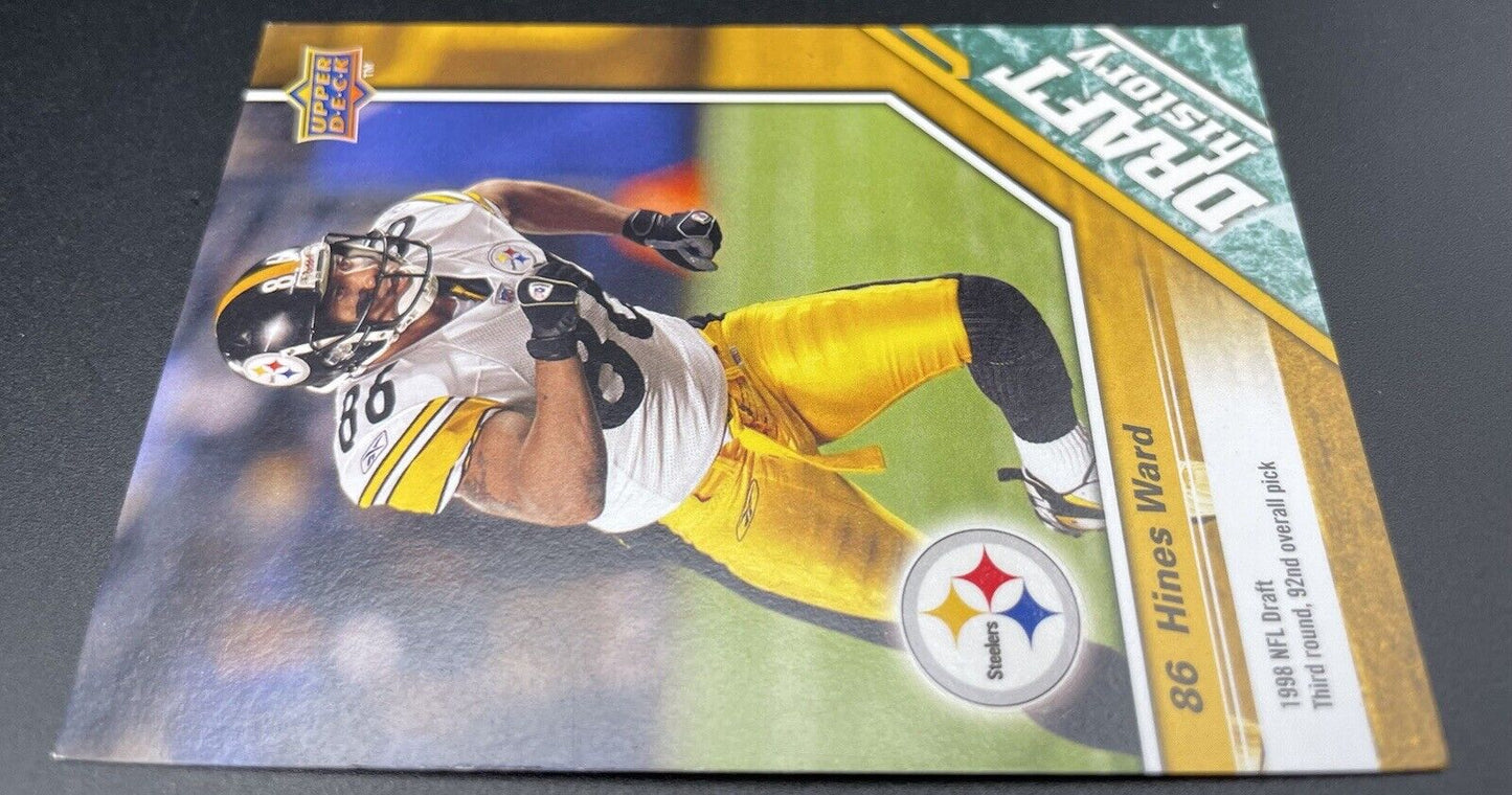 Hines Ward 2009 Upper Deck Draft History #196 Pittsburgh Steelers