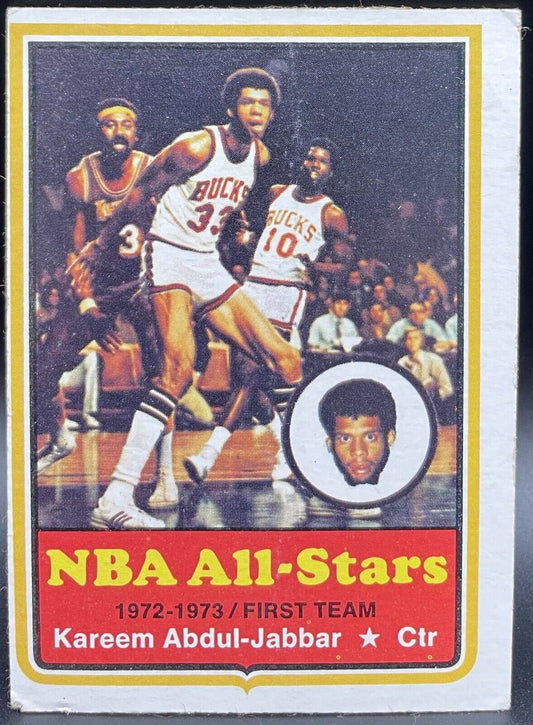 Kareem Abdul-jabbar 1973  Topps #50 All-Star Milwaukee Bucks HOF 