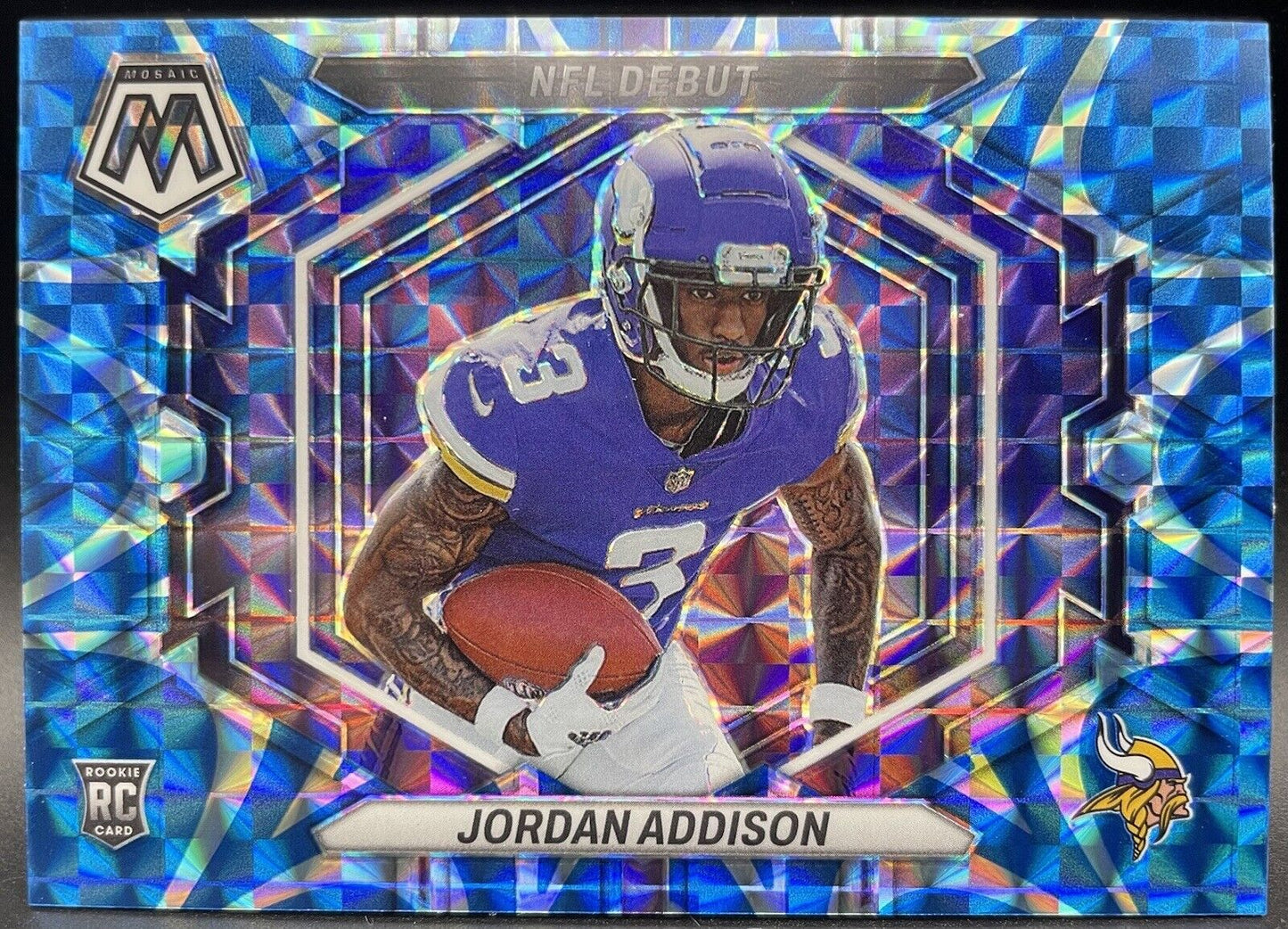 2023 Panini Mosaic JORDAN ADDISON #ND-14 Rookie Card Minnesota Vikings 🔥🔥🔥