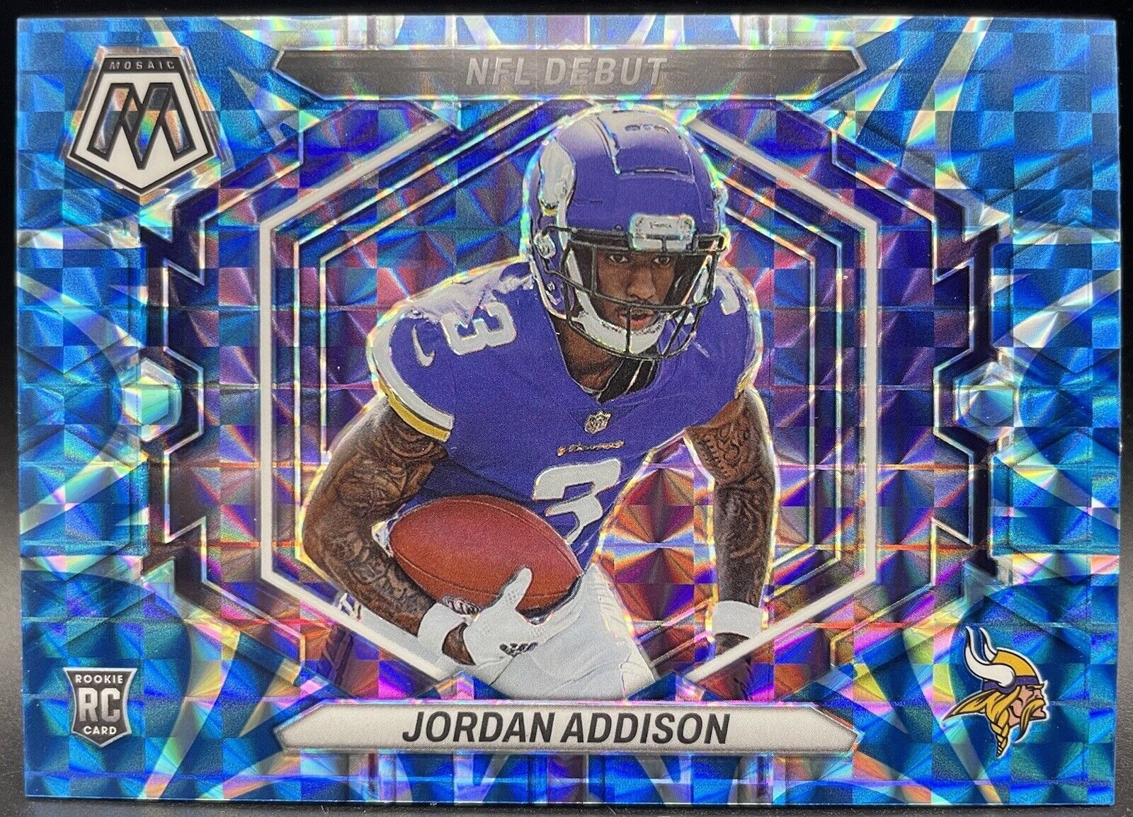 2023 Panini Mosaic JORDAN ADDISON #ND-14 Rookie Card Minnesota Vikings 🔥🔥🔥