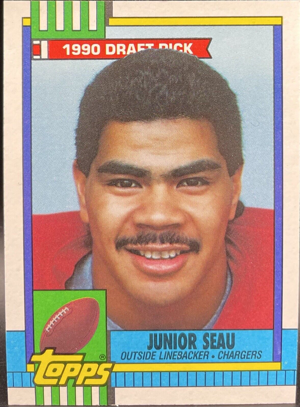 Junior Seau 1990 Topps #381 1990 Draft Pick RC San Diego Chargers