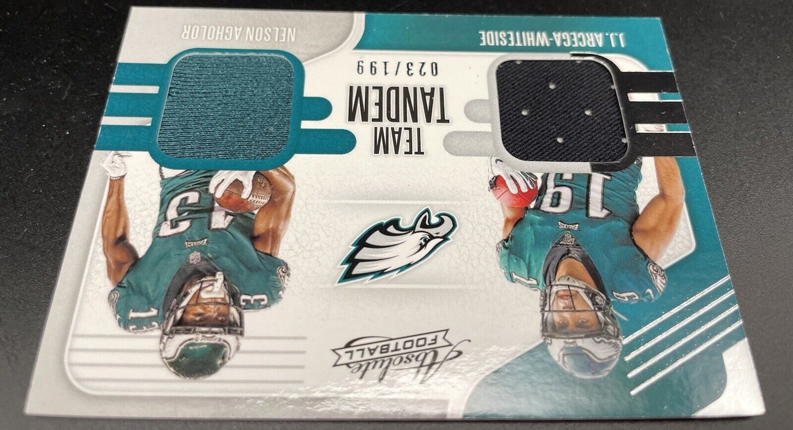 Nelson Agholor 2019 Absolute Memorabilia 2Clr Dual Patch#184/199!Eagles WR