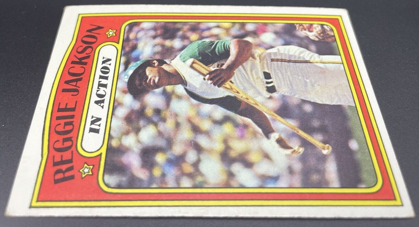 Reggie Jackson 1972 Topps #436 In Action Oakland Athletics