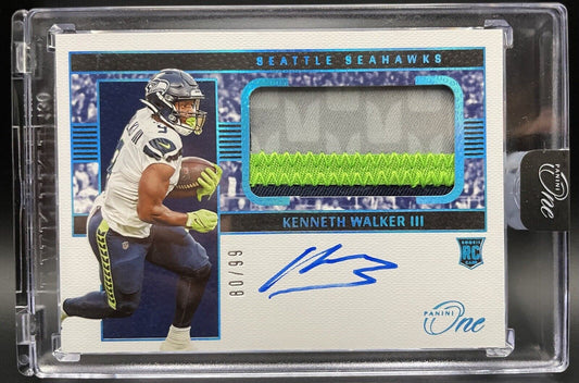 Kenneth Walker III 2022 Panini One #14 Precision Blue RPA  /99 Seattle Seahawks