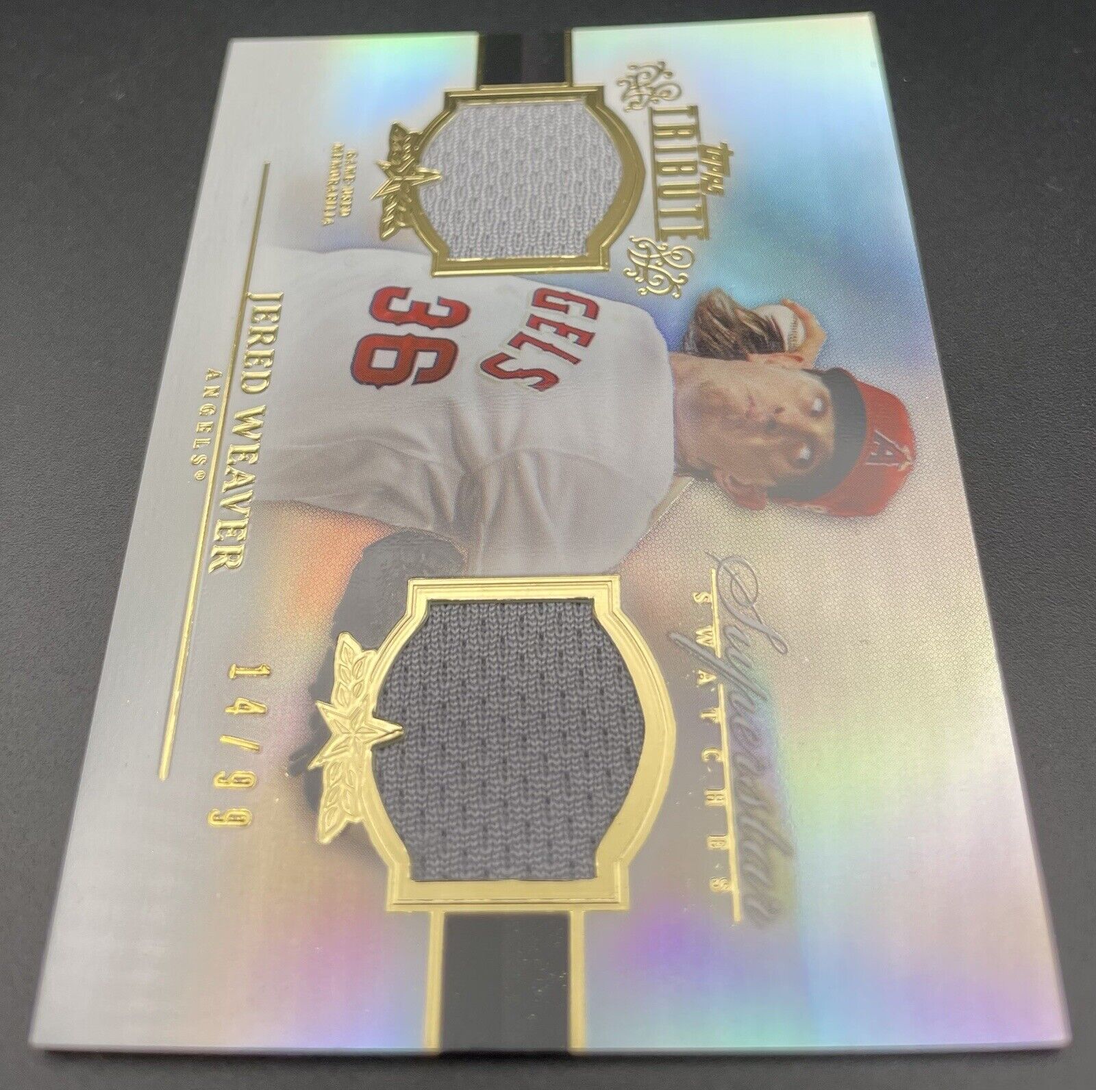 Jered Weaver 2013 Topp Tribute #SS-JW Dual Patch / 99 Los Angeles Angels