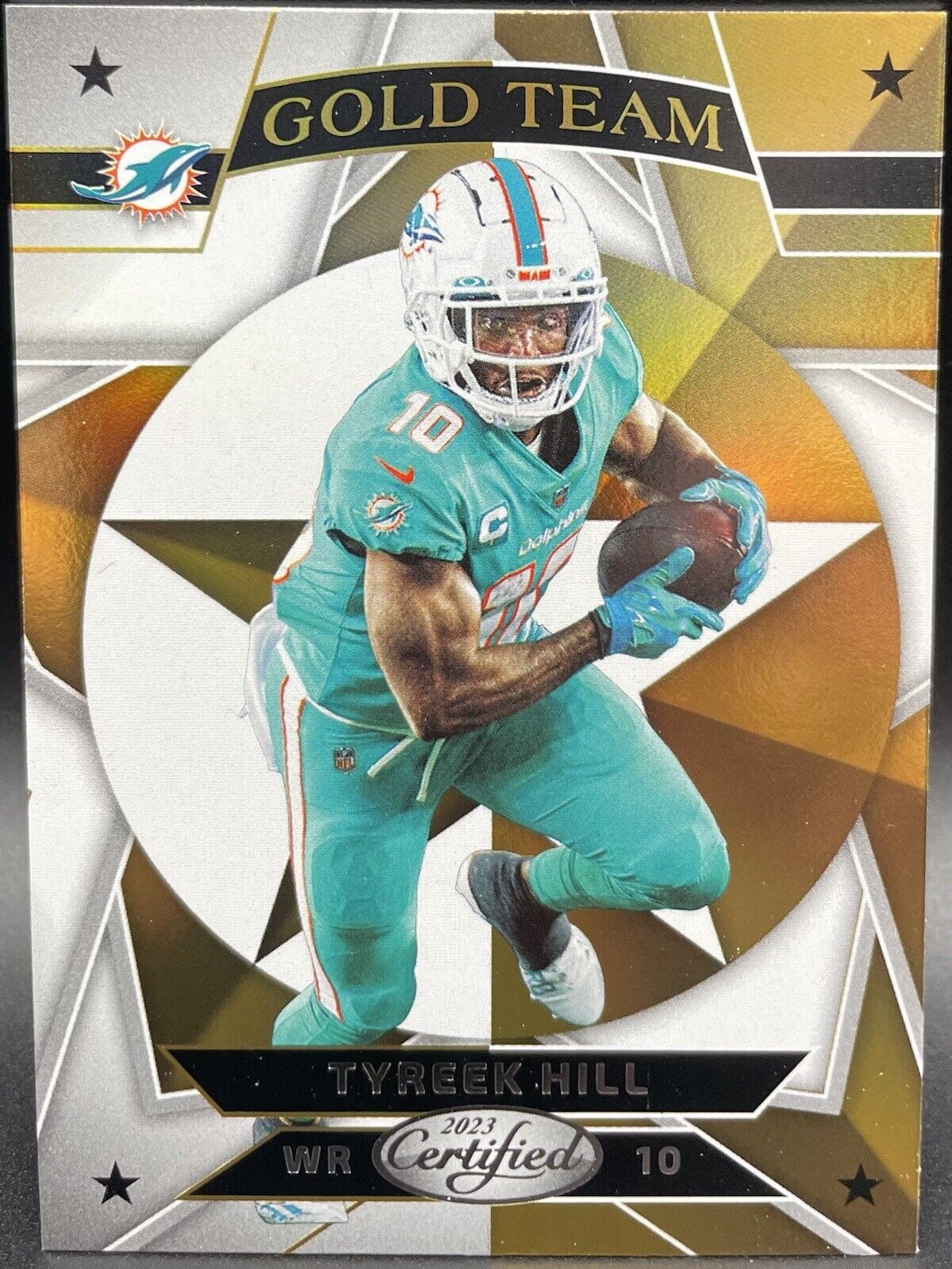 2023 Panini Certified Tyreek Hill Gold Team Miami ￼Dolphins #GT-5 🔥🔥🏈