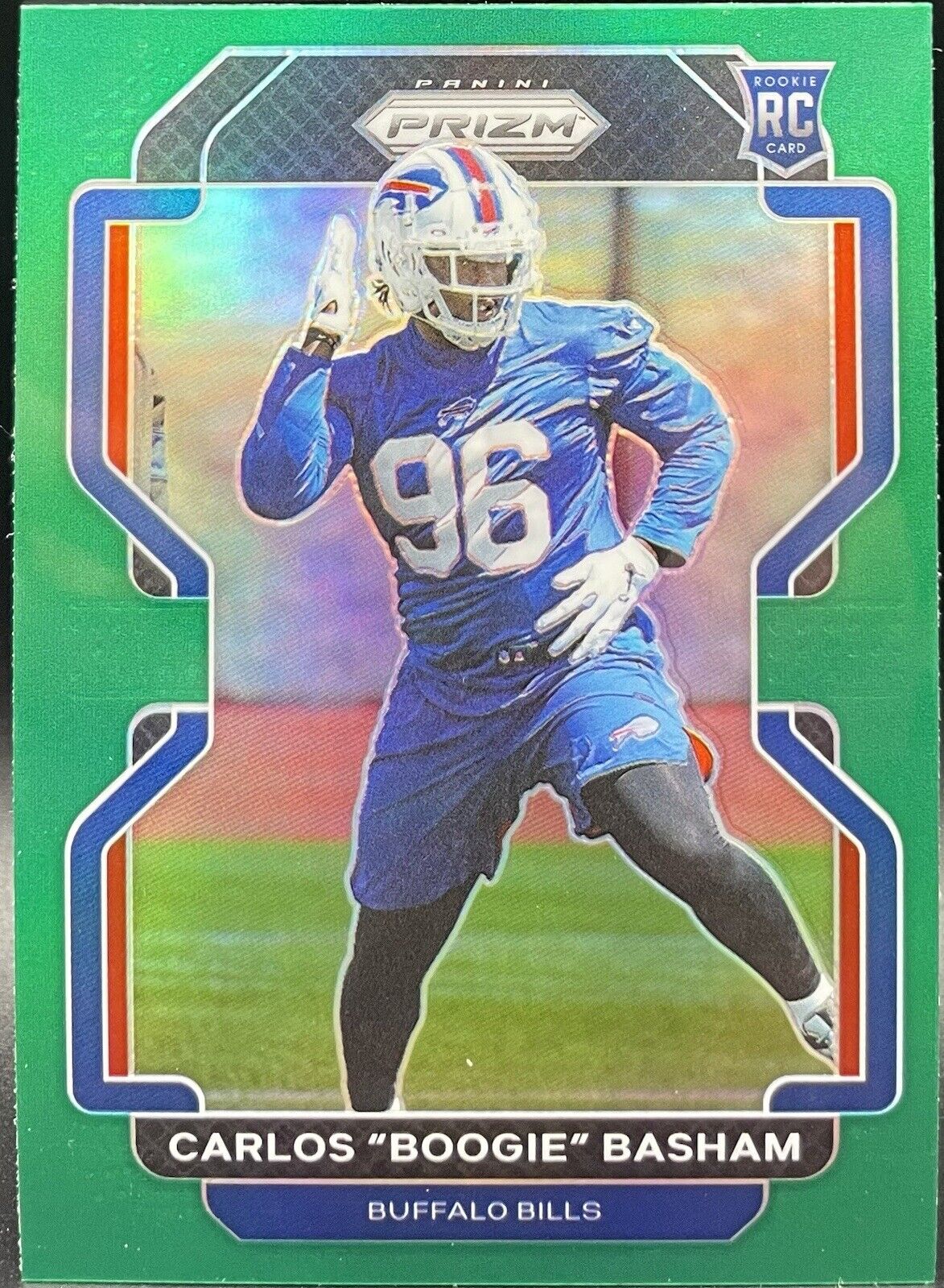 2021 Panini Prizm - Rookie Green Prizm #436 Carlos Basham Jr. (RC)