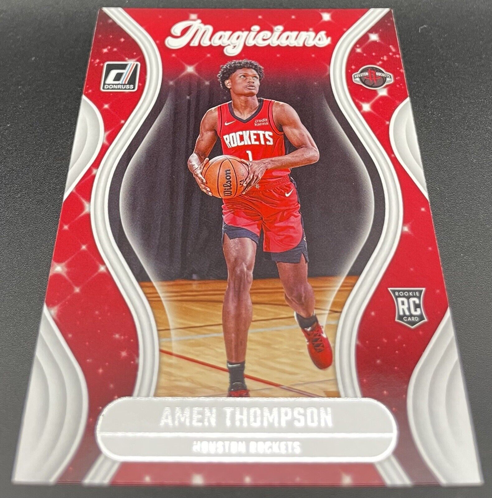 2023-24 Amen Thompson Panini Donruss Magicians Rookie Card #3 Houston Rockets