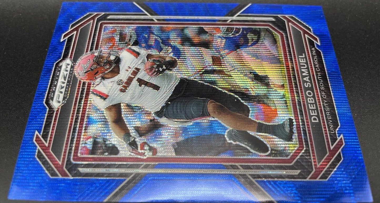 2023 Panini Prizm Draft Picks - Blue Wave Prizm #27 Deebo Samuel /249